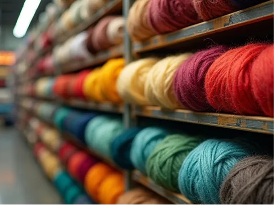 Curated tailoring yarns and swatches